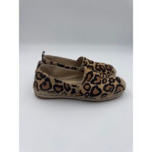 Sam Edelman Flats Women Khloe Leopard Print Dyed Fur‎ Espadrille